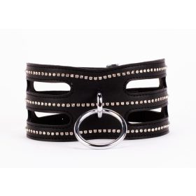 Designer Traingo Collar Made in Calf Softy Leather Black