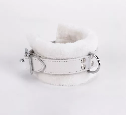 Handcuff Design Made in Calf Softy Leather White