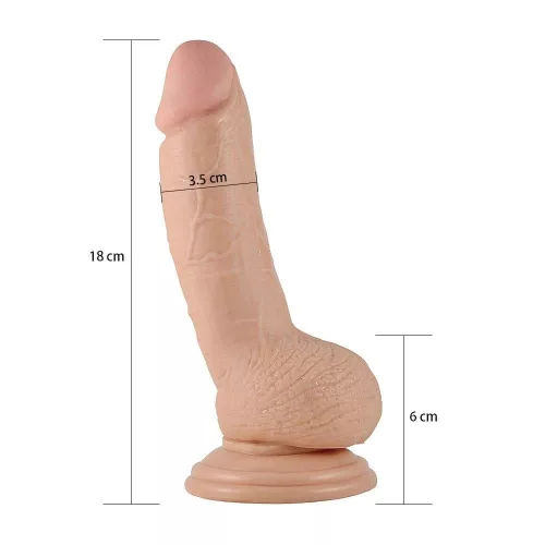7" Real Extreme Dildo Flesh