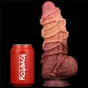 9.5'' Dual layered Platinum Silicone Cock with Rope_B15O50_3