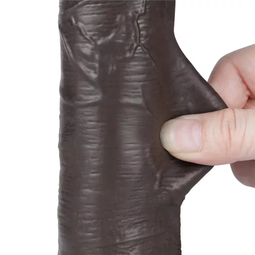 8'' Sliding Skin Dual Layer Dong Black III_B15O50_3