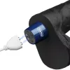 9" REAL SOFTEE Rechargeable Vibrating Dildo(Black)_B15O50_4