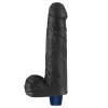 9" REAL SOFTEE Rechargeable Vibrating Dildo(Black)_B15O50_4