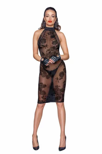 Midi tulle dress with velvet straps in the back - M