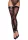 Tulle stockings with patterned flock embroidery - XL