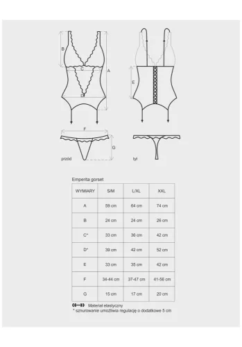 Emperita corset & thong L/XL