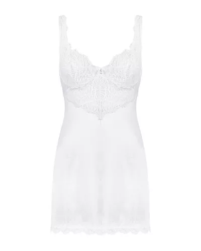Amor Blanco underwire chemise & thong white   S/M