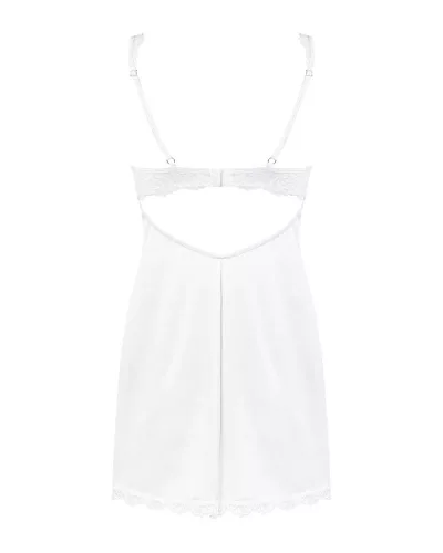 Amor Blanco underwire chemise & thong white   S/M