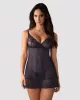 Nightly Blue chemise & thong XS/S