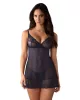 Nightly Blue chemise & thong M/L
