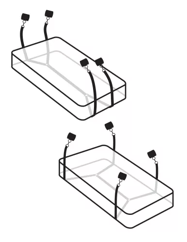 Wraparound Mattress Restraints  Black