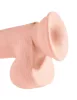 8" Triple Density Fat Cock with Balls Light