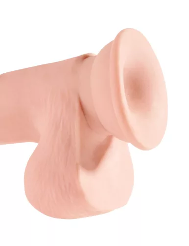 8" Triple Density Fat Cock with Balls Light