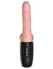 7.5" Thrusting Cock with Balls Brown