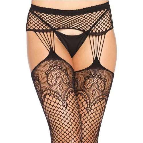 LEG AVENUE – harisnyák rátétes fűzővel