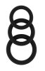 Sono Black N°25 – 3 darab prémium péniszgyűrű