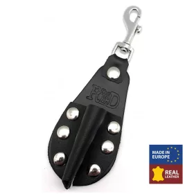 Aroma üveg tartó - bőr - piros, elegáns design