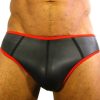 Prémium Neoprene Jockstrap - Fekete-Piros Stilusos Támogatás
