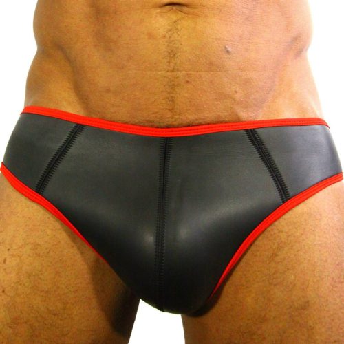 Prémium Neoprene Jockstrap - Fekete-Piros Stilusos Támogatás