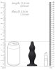 Plug Ouch Bubble – prémium fekete anális izgató 11 cm