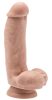 Prémium 6 inch dildó golyókkal - világos bőrszín