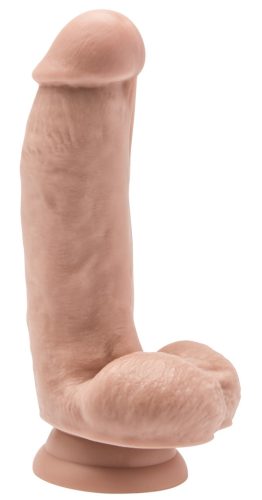 Prémium 6 inch dildó golyókkal - világos bőrszín