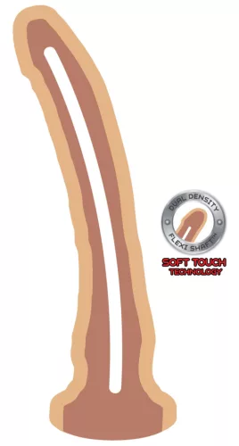 Get Real – duál sűrűségű vibráló dildó 20 x 4 cm