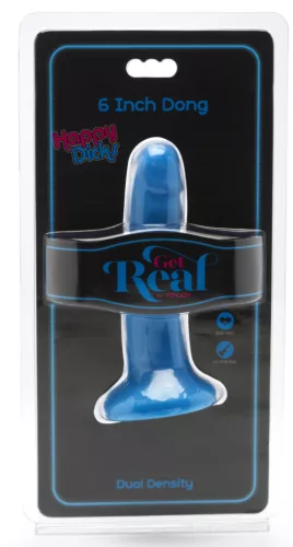 Happy Dick – kék, prémium dildó 13 x 3 cm