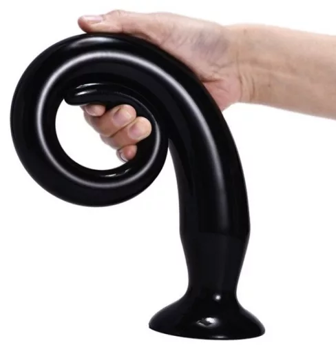 Dildo Tail Flex M – rugalmas, prémium fekete dildó