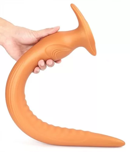 Hosszú Eel Plug M - prémium intim kényeztető 38 x 4,5 cm