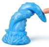 Octopus – prémium szilikon vibrátor 15 cm kék színben