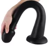Dildo Whale S – elegáns fekete dildó 38 cm hosszúságban