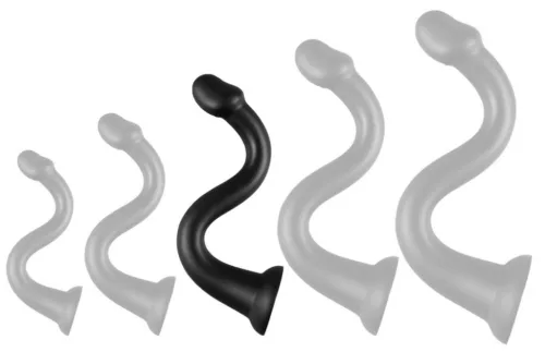 Whale – hosszú fekete vibrátor 42 x 6 cm-es heggyel