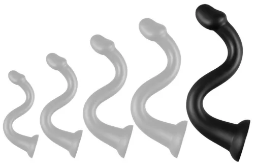 Whale XXL – hosszú prémium dildó, 55 x 7,5 cm, fekete