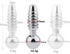 Prémium péniszdugó csavarral – 9 mm átmérőjű 2,5 cm hosszú