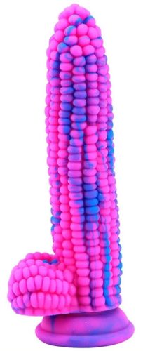 Corn – dupla színű szilikon dildo, rózsaszín és kék árnyalatokban