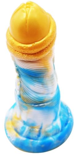 Nox – prémium arany-kék dildó 18 x 6 cm