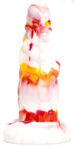Pythor – prémium fehér-narancs dildó 17x6 cm