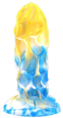 Dragonis Dildo – prémium arany-kék dildó (16 x 5,5 cm)