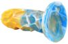Dragonis Dildo – prémium arany-kék dildó (16 x 5,5 cm)
