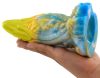 Rhegax – prémium arany-kék dildo 16 x 6,5 cm 