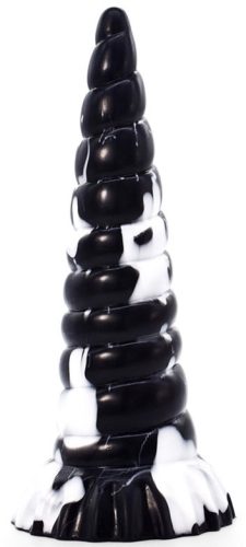 Plug Korn – 20x6 cm fekete-fehér prémium anális kiegészítő