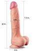 Uppy Realistic – nagyméretű természetes dildó 19 x 5 cm