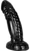 Fishy Dildo – fekete prémium vibrátor 18 x 5,5 cm