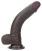 Sliding Skin – érzéki dildó barna színben 17 cm x 4,2 cm