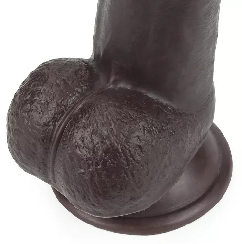 Prémium csúszó bőr dildó – 18 x 4.5 cm barna