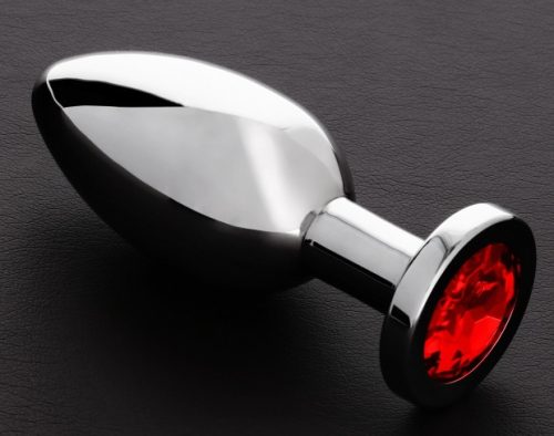 Butty Jewel Plug L – prémium piros anális izgató 9 x 3,8 cm