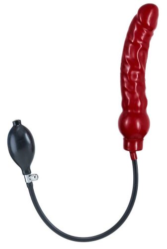 Puhatestű XL felfújható dildó – vörös latex 20 x 4,5 cm