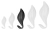 Bulby – prémium szilikon anális dugó L, 17x8 cm, fekete