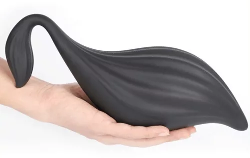 Bulby – prémium szilikon anális dugó L, 17x8 cm, fekete
